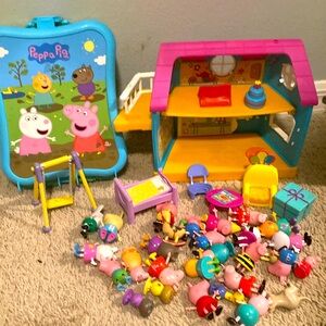 Peppa big house and storage box with all the characters and more